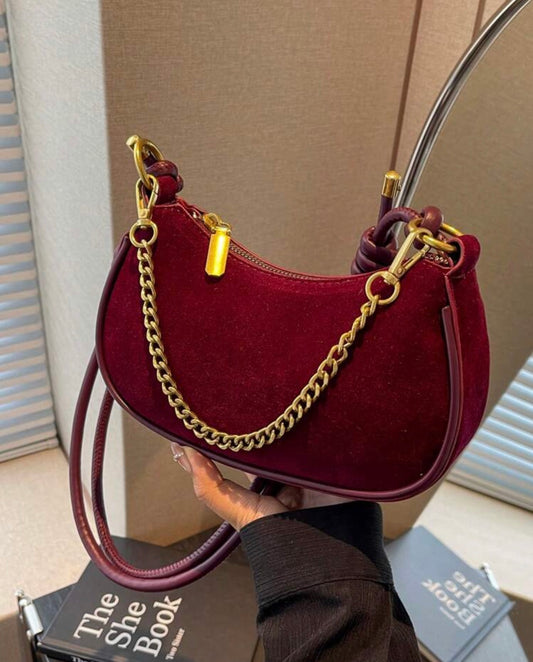 شنطة كتف جلد شمواه بتصميم عصري –نبيتي شيك