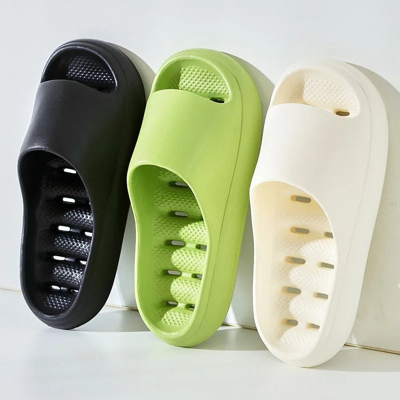 الرجال المنزل النعال منصة الجوف الوحيد الصنادل الجافة السريعة الصيف الحمام سوبر ضوء لينة المضادة للانزلاق النعال للنساء بانتوفلاس