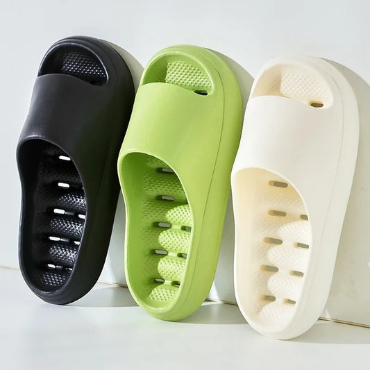 الرجال المنزل النعال منصة الجوف الوحيد الصنادل الجافة السريعة الصيف الحمام سوبر ضوء لينة المضادة للانزلاق النعال للنساء بانتوفلاس