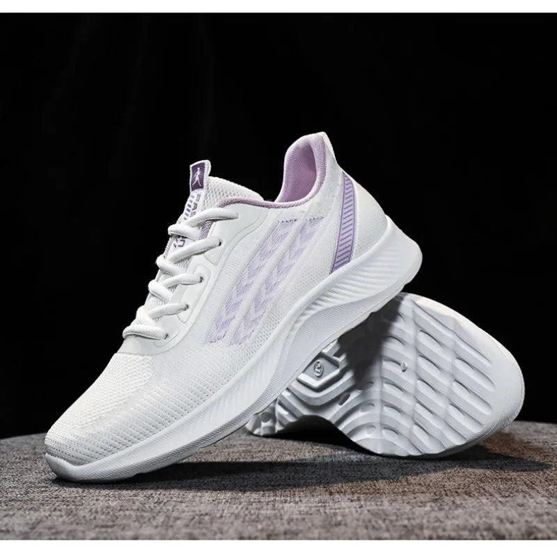 المرأة تنفس شبكة أحذية رياضية منصة الوحيد النمط الكوري الربيع عارضة الأحذية الرياضية بالاضافة الى حجم العظام ارتفاع المشي أحذية