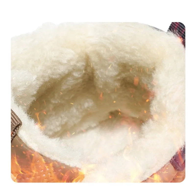 2025 New Winter Men's Platform Boots Outdoor Cold-proof Casual Hiking Boots Fashion Mens Non-slip Thickened Warm Cotton Shoes